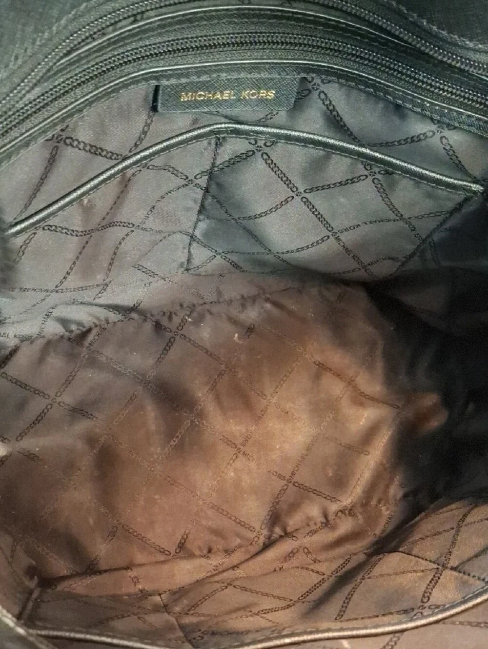 Michael Kors Jet Set Black Tote with Gold Accent Charm
